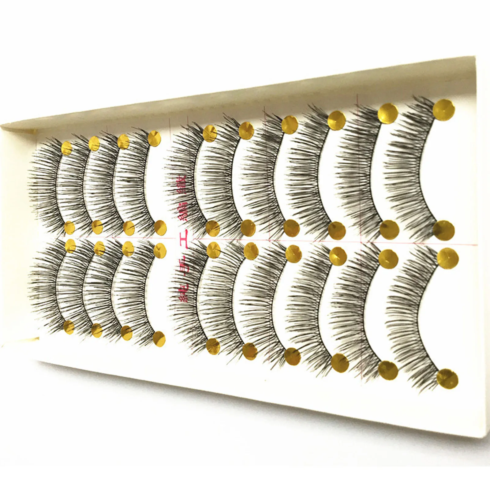 10 Pairs False Eyelashes Soft Reusable 3D Volume Fake Eyelashes for Cosplay Wedding Makeup Salon