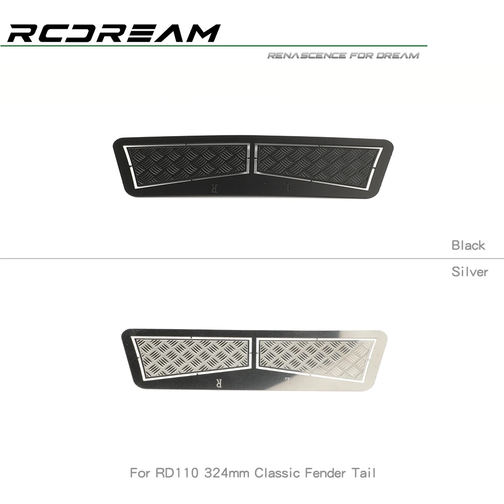 RCDream Stainless Steel Decorative Sheet for RD110 324mm Body Skirt Border Fender Upgrade Option Parts