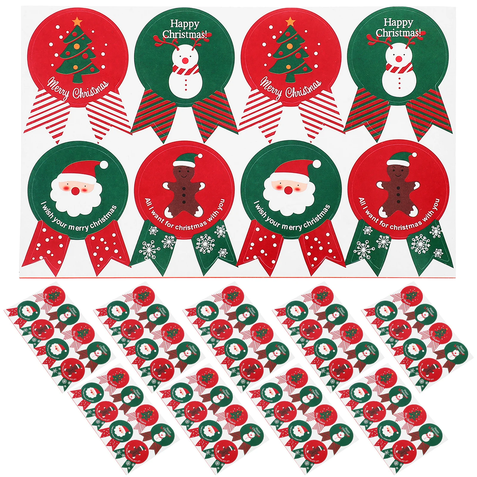 20 Pcs Envelope Sticker Seals Christmas Label Stickers Party Wrapping Chritsmas