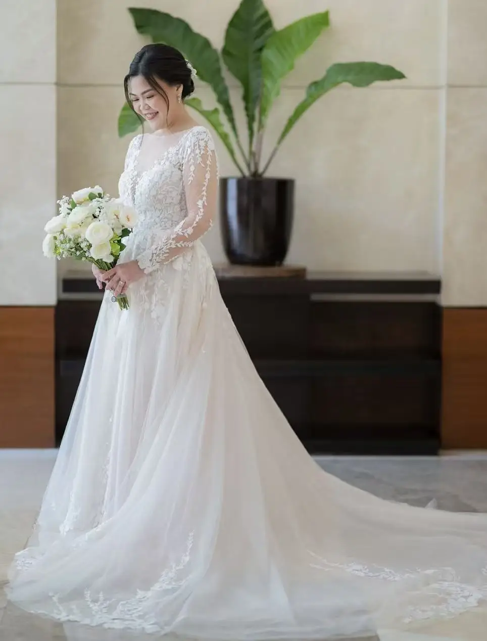 ONE LIFE 2025Elegante A-Line Abiti da sposa da donna Tulle Abiti da sposa Maniche in pizzo Principessa BallGown Vestido De Novias Personalizzato