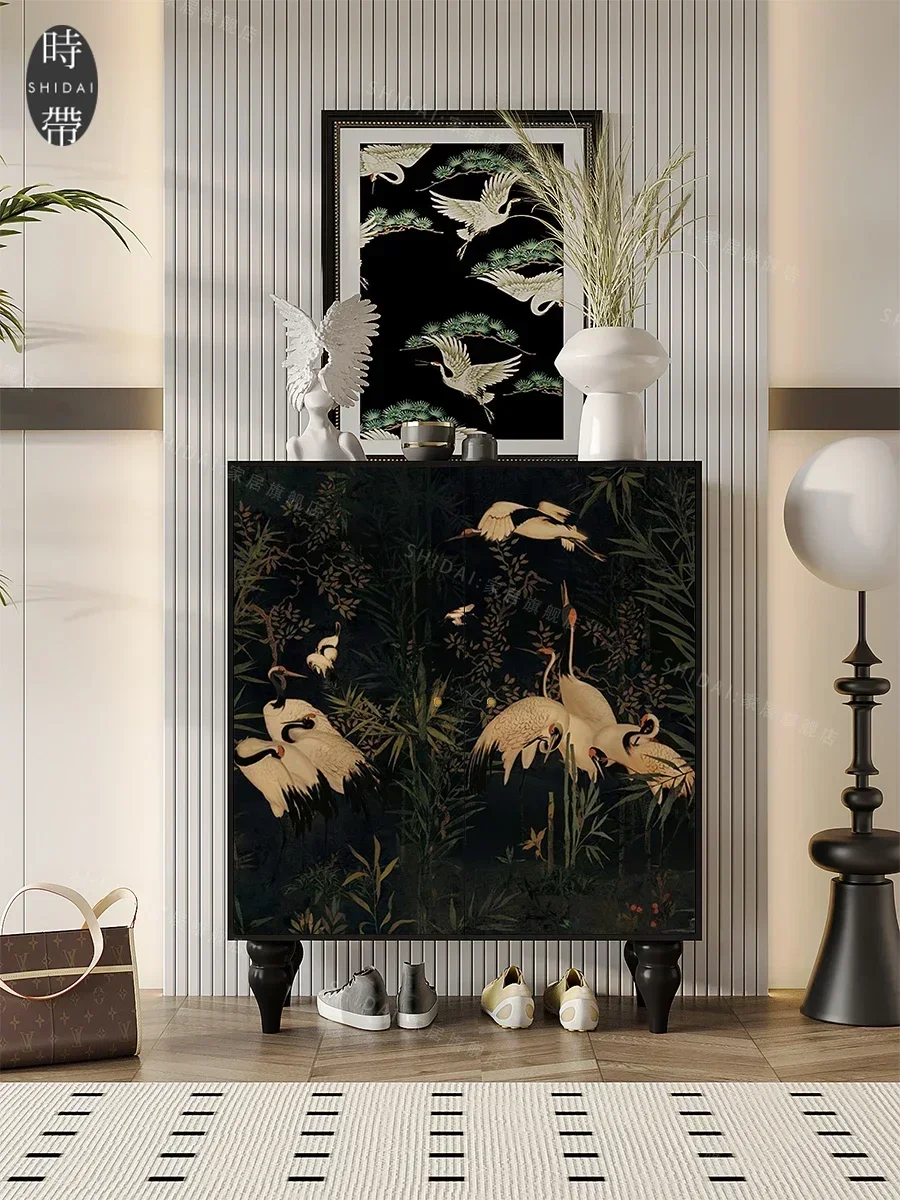 جديد النمط الصيني مدخل تخزين غرفة المعيشة غرفة نوم الجدار الديكور خزانة جانبية خزانة الملابس المخصصة #3