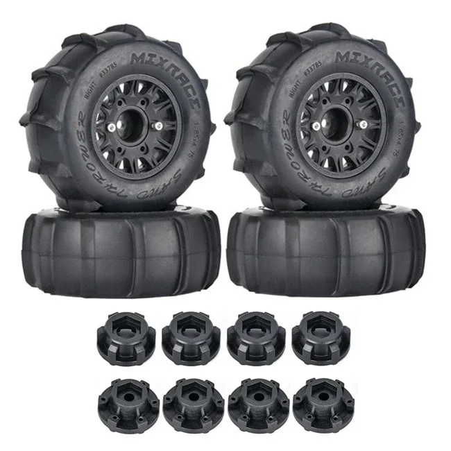 4 Stuks 116mm 1/8 1/10 Korte Baan Truck Zandband met 12mm 14mm 17mm Wiel Hex voor Traxxas Slash ARRMA SENTON Vkar SCTX10 RC Auto