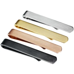 HAWSON 4pcs Skinny Tie Clip for Men Tie Clip Bar Set, (1.5-2-2.2-2.5Four sizes)Tie Clip Gift Set for Wedding, Meetting, Party