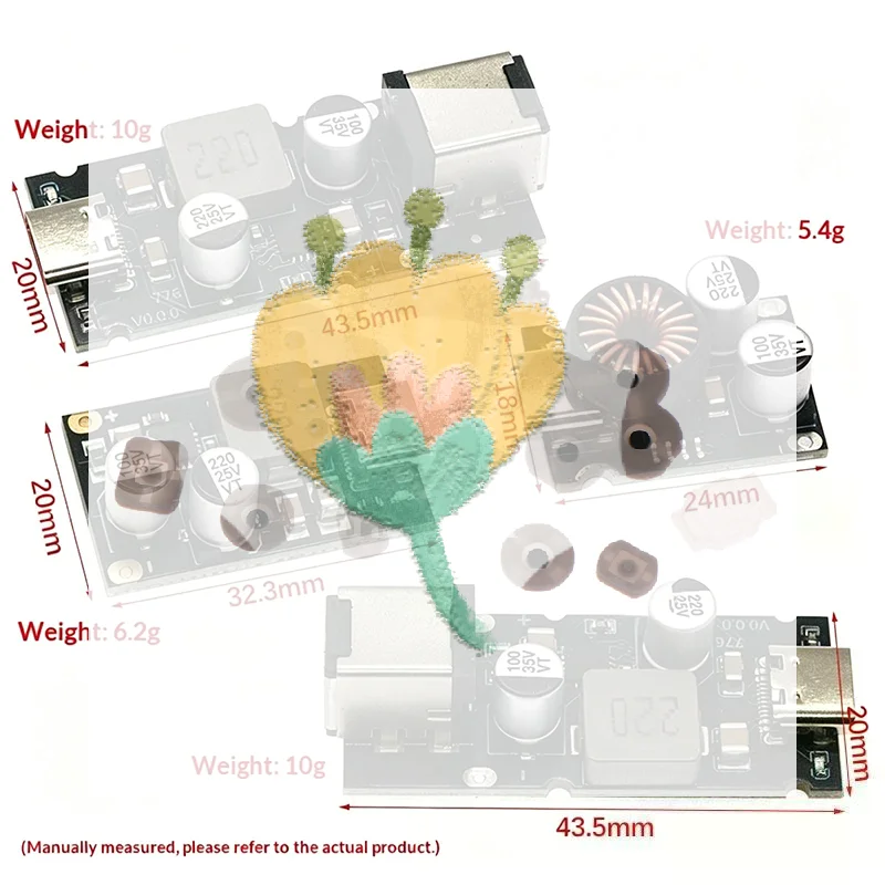 PD65W Type C Fast Charging Module Stable Output High Efficiency For DIY Power Charger Circuit Board