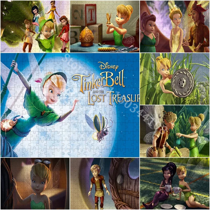 

Tinkerbell Jigsaw Puzzle Educational Toys for Children 300/500/1000 Pieces Disney Cartoon Characters Puzzles Intellectual Game