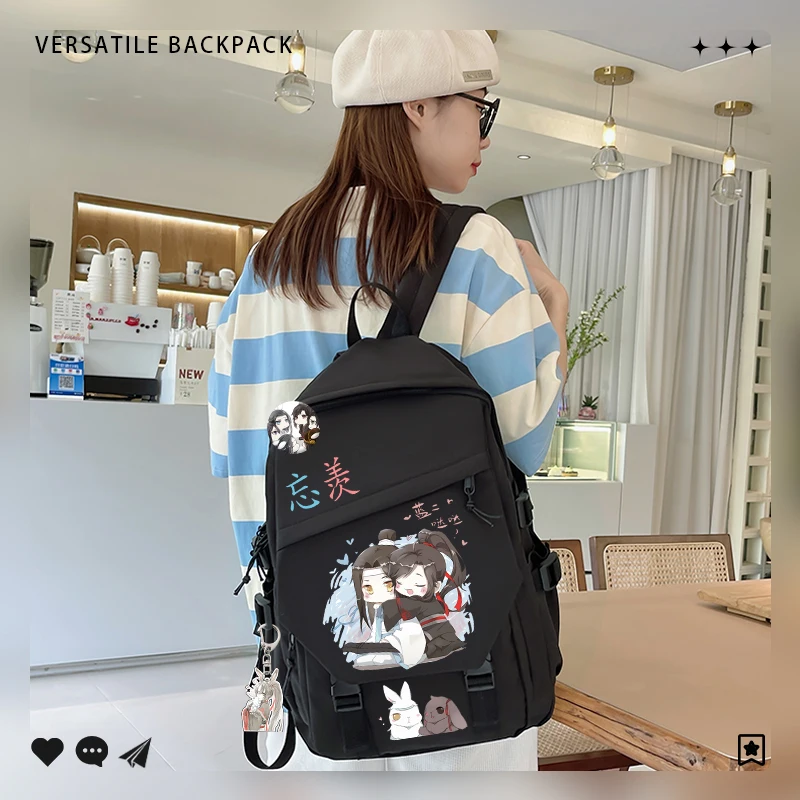 Anime Mo Dao Zu Shi Wei WuXian Lan Wangji Ancient Style Backpack School Bag Student Casual Large Capacity Fashion Shoulder Bags