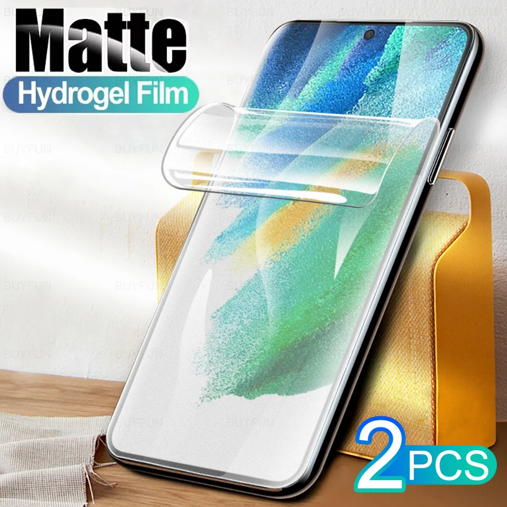 2 Stuks Matte Hydrogel Film Voor Samsung Galaxy S21 Fe 5G 6.4 "Screen Protector Voor Samsung S21FE Frosted beschermende Film Niet Glas