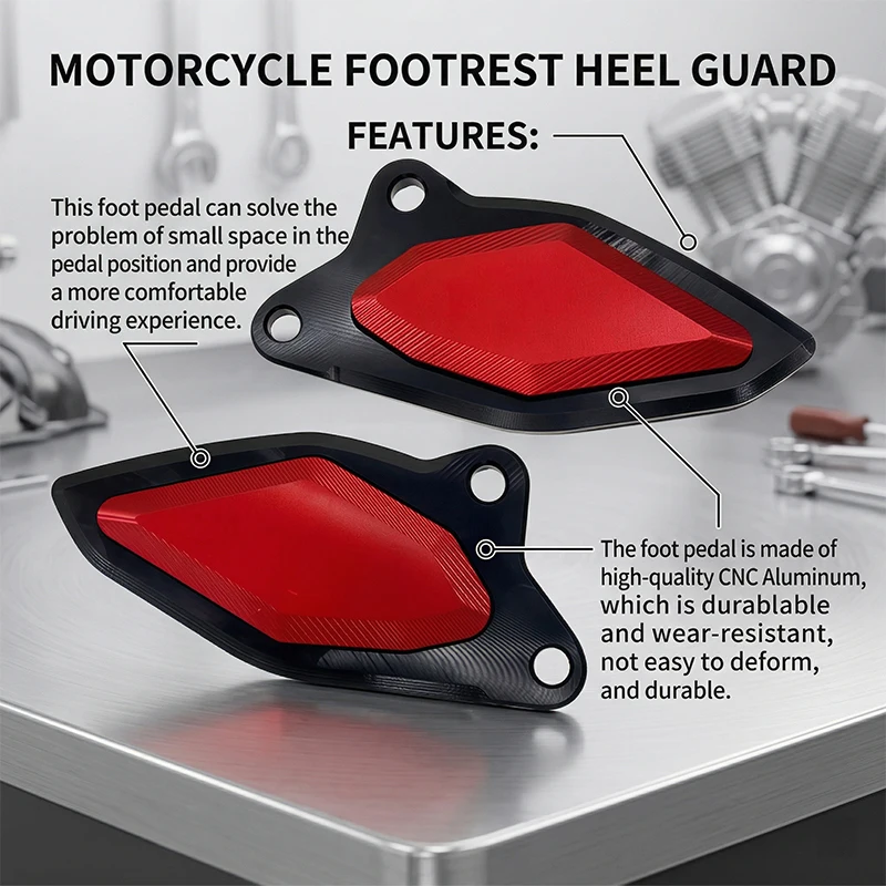Accessories For Daytona660 Daytona 660 2024 2025 Motorcycle CNC Footrest Heel Guard Cover Rearsets Foot Rest Peg Protector 3