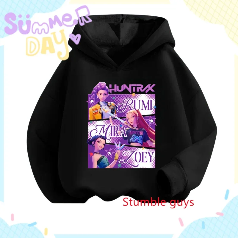 

Boys Anime Kpop Demon Hunters Girls Hoodie Autumn Rumi Kids Cool Stylish Print Fashion Hooded Sweatshirt​