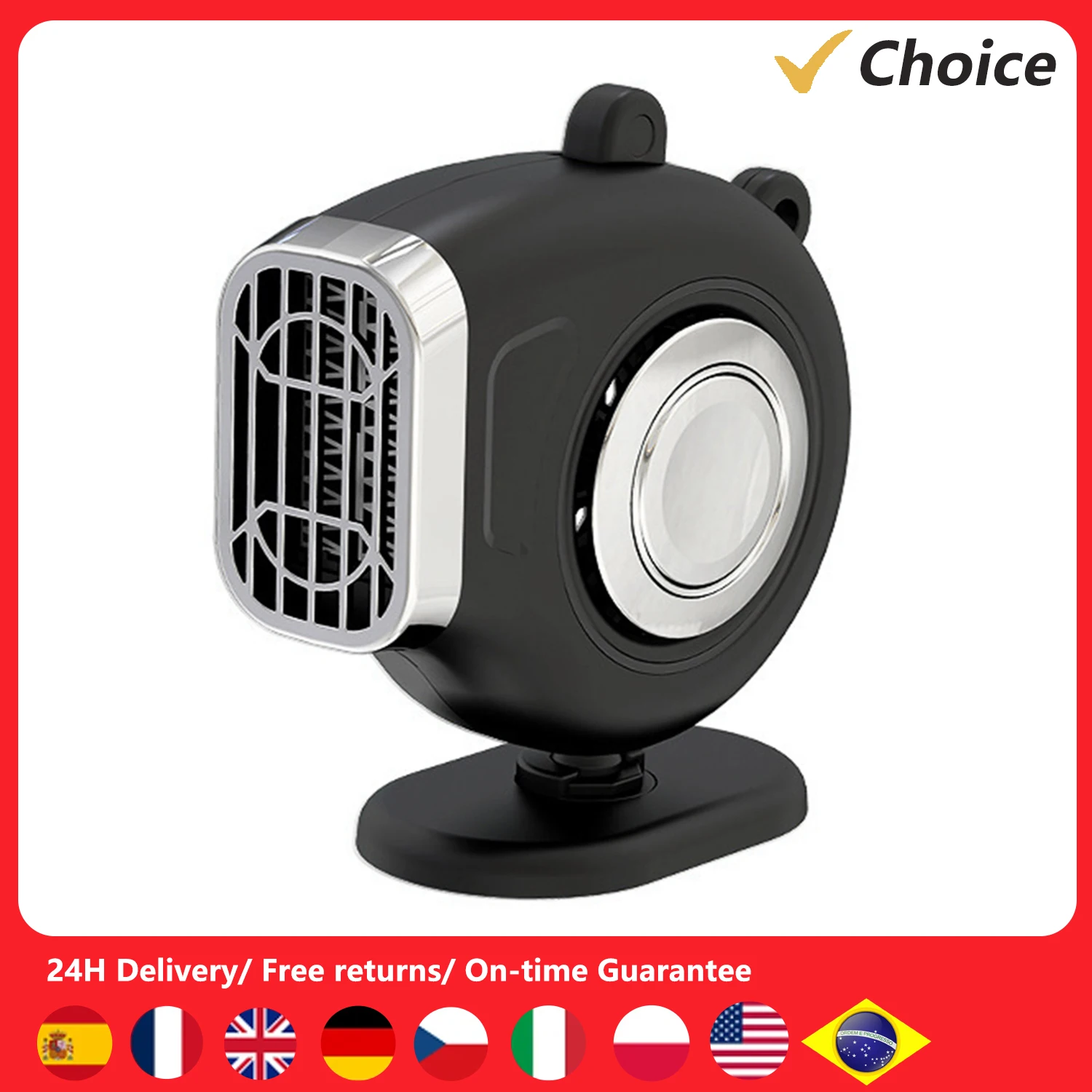 Car Heater 12V 120W Adjustable Auto Heater Fan Car Vehicle Dashboard Electric Heater Cooling Fan Window Windshield Demister