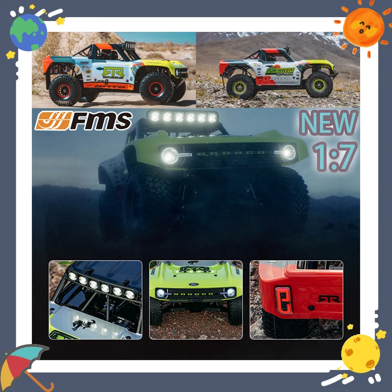 

FMS NEW Liema 1/7 Professional 4WD Brushless High-Speed RC Car Remote Control Racing Model Outdoor Toy for Boys Short Body Style