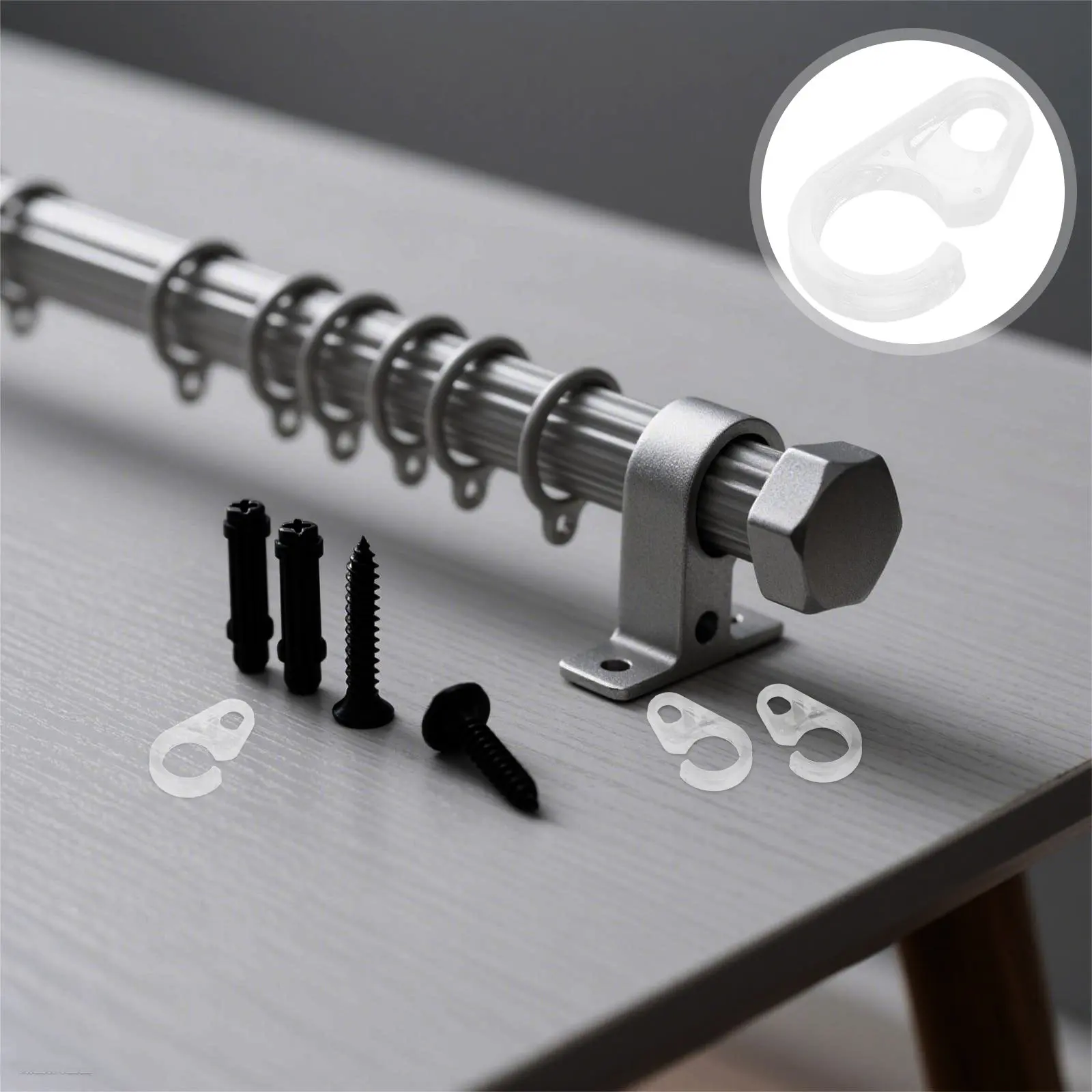 80Pcs Transparent Curtain Hooks Plastic Drapery Hanging Clips for Pinch Pleat Curtains Door Window Shower Curtain