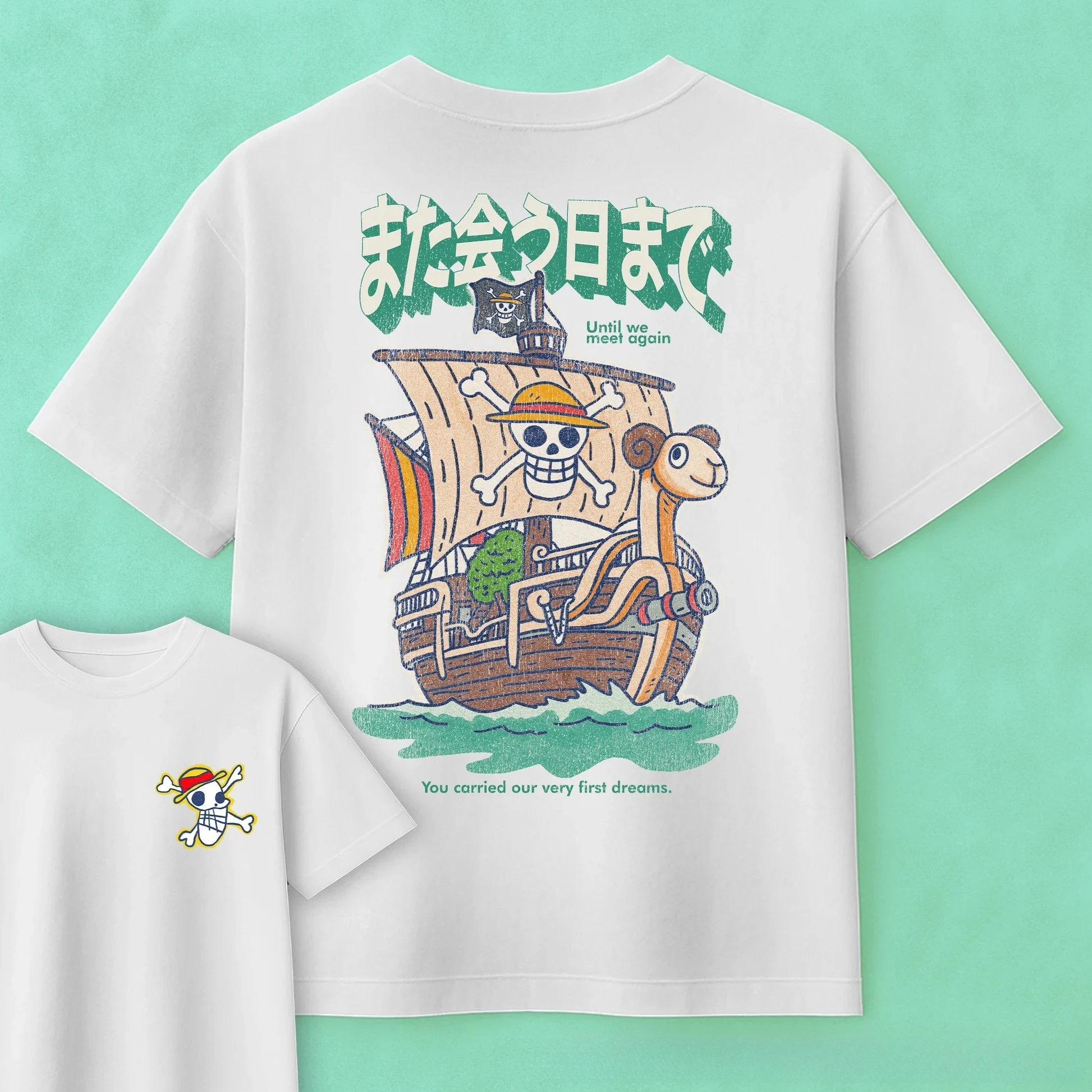One Piece Anime Going Merry Printed T-shirt Summer Men's and Women's T-shirt Trendy Loose Casual Y2K Short Sleeve 2026 New Tops