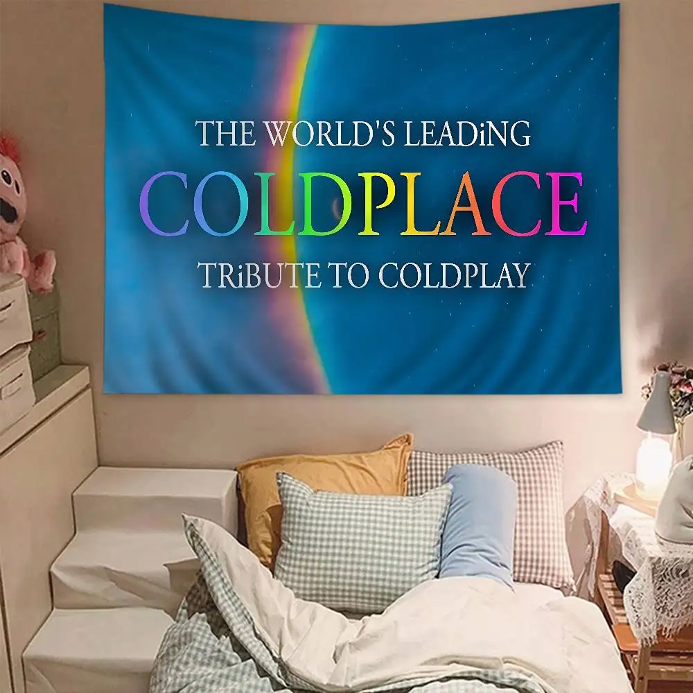 Classic Pop Rock Band C-Coldplay Anime Tapestry Hanging Tarot Hippie Wall Rugs Dorm Home Decor