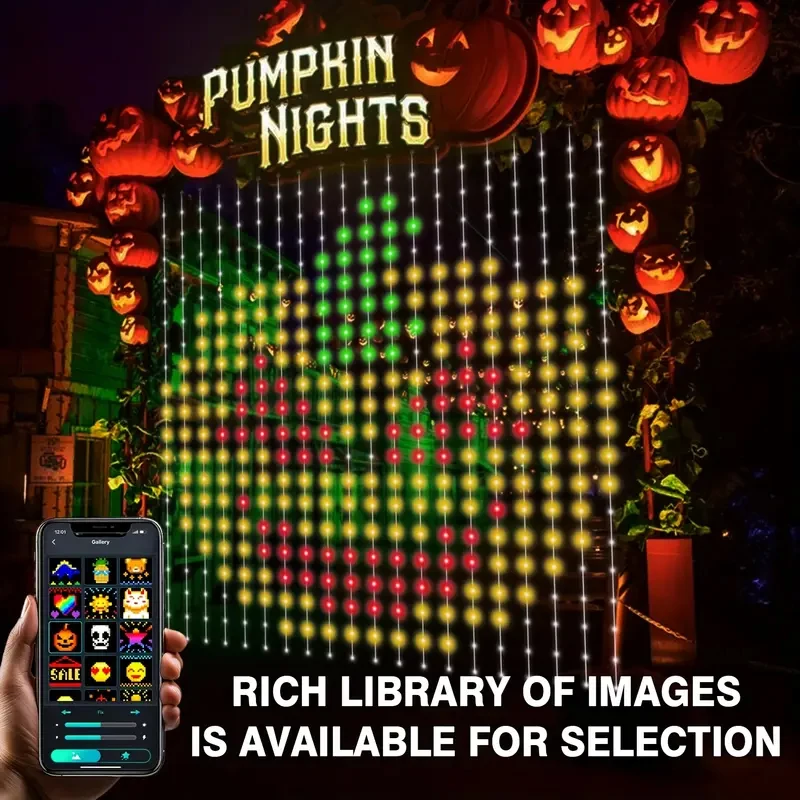 أضواء الستار الذكية 400 أضواء الستار LED الجنية مع التطبيق ومزامنة الموسيقى عن بعد نافذة قابلة للبرمجة معلقة ضوء ديناميكي DIY