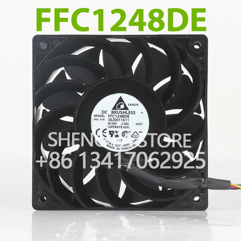 AC EC 12038 120x120x38MM 12CM High air volume double ball bearing 4-wire PWM Delta 5V 12V 24V DC 48V 2.40A FFC1248DE cooling fan