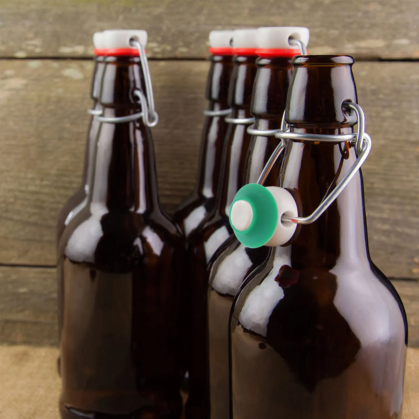 

12pcs Bottle Gasket Replacement Silicone Seals For Swing Top Glass Bottles Airtight Leakproof Beer Bottle Sealing Pad Reusable