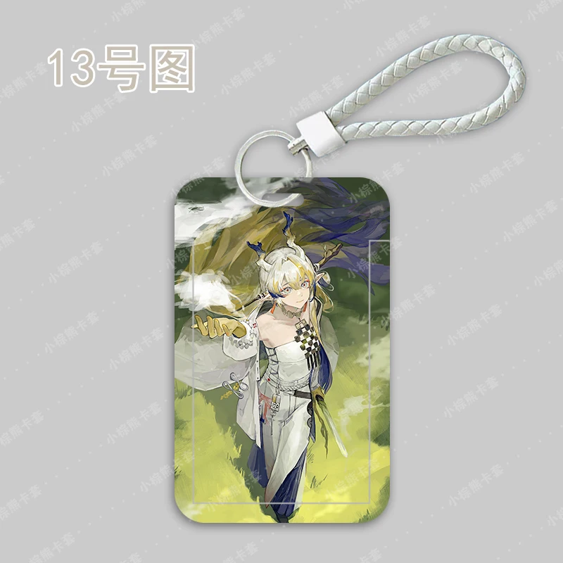 Anime Arknights Shu Cosplay Ferrule Set Protective Jacket Keychain Pendant Cute Sliding Closure Campus Card Xmas Birthday Gift