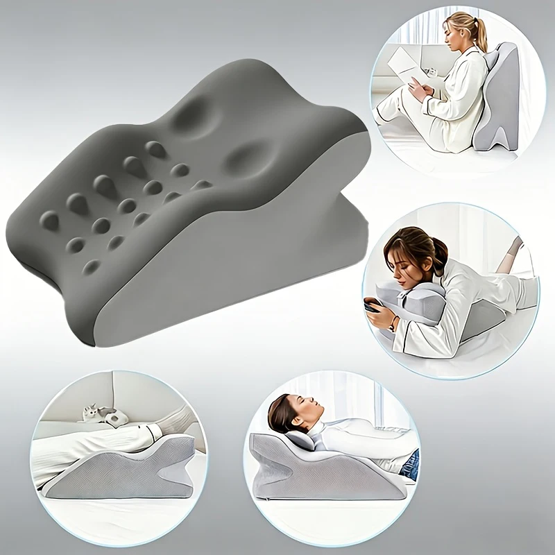 

Ergonomic Side Sleeping Design Multifunctional Sleeping Pillow Back Cervical Support Lumbar Protection Removable Washable Cover
