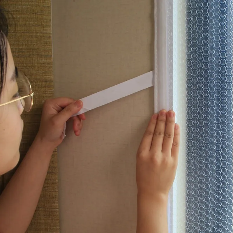 Windproof Sealing Film Household Winter Doors and Windows Insulation Film Self Adhesive Bubble Thermal Insulation Film Keep Warm