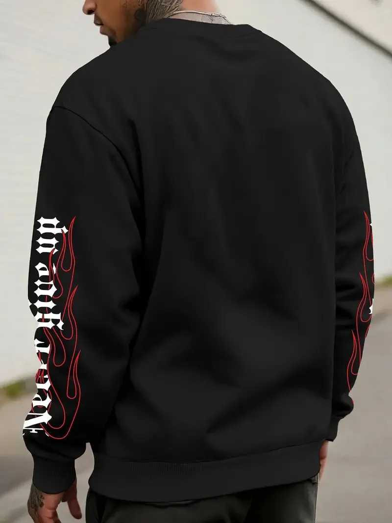 يتميز القلنسوة الرجالية الجديدة ذات الرقبة المستديرة لربيع وخريف 2025 بطباعة حروف ثلاثية الأبعاد غير رسمية ومريحة في الشارع