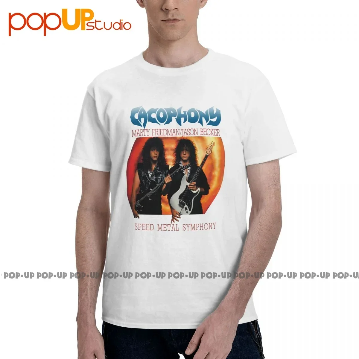 Top Cacophony Marty Friedman Jason Becker Speed Metal Symphony T-shirt Tee Hipster Shirt Hot Deals