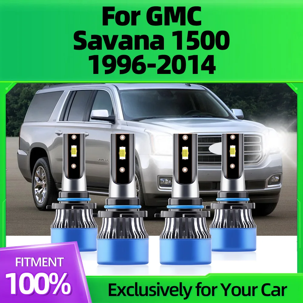 2/4Pcs Led Headlight Bulbs Car Lights Auto Headlamp For GMC Savana 1500 1996 1997 1998 1999 2000 2001 2002 2003 2004 2005-2014