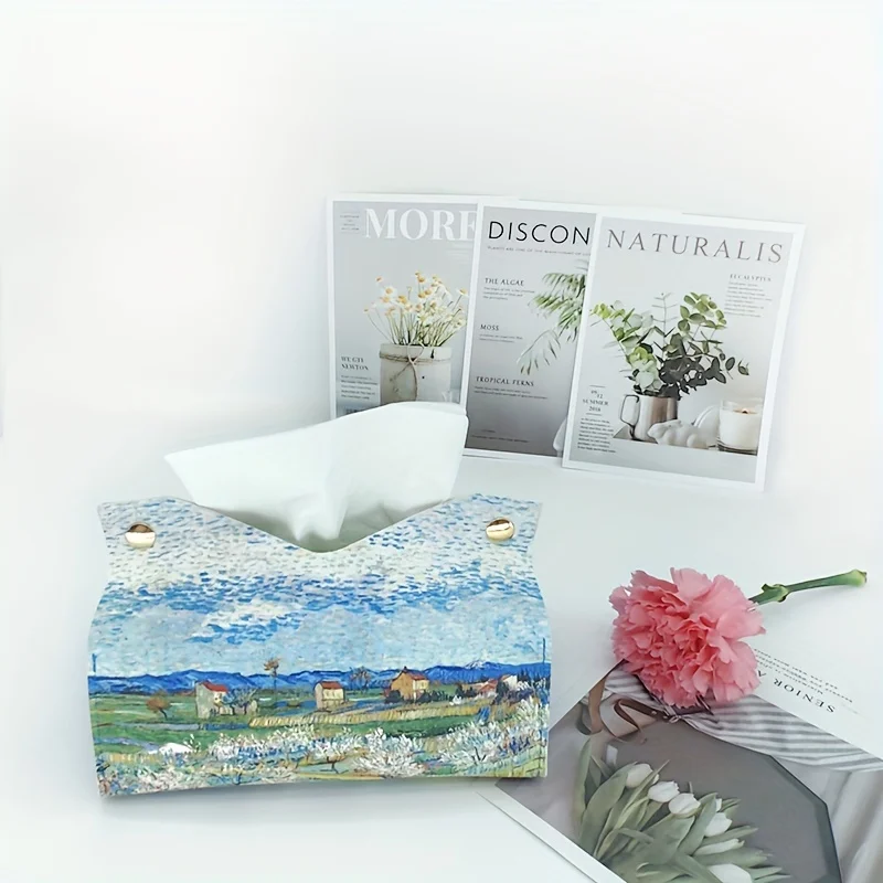 1pc Van Gogh Starry Sky Paper Tissue Storage Box Paper Special