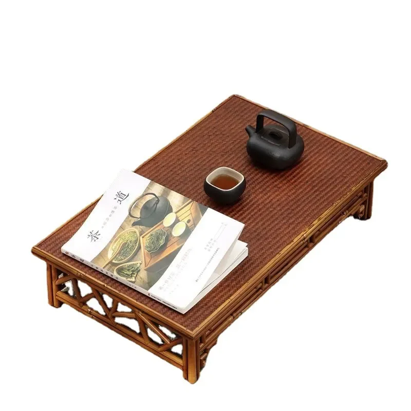 for Fengyan Bamboo Tea Table Chinese Style Small Coffee Table Display Stand Tatami Tea Set