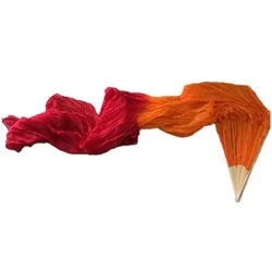 180cm Silk Veil Pairs 100% Real Silk Bamboo Long Fan Women Belly Dance Props Customized Color Flowy Light Weight Costume Adults