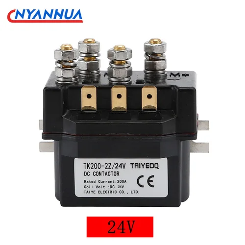 Relé solenoide de cabrestante 12V 200A DC Contactor intermitente magnético bifásico 12/24/36/48/60VDC TK200-2Z