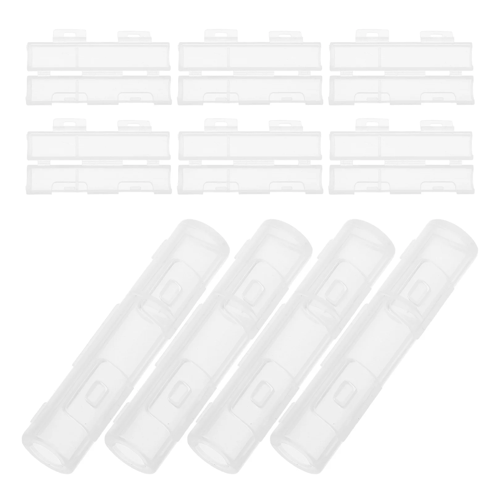 

10Pcs Makeup Brush Protective Covers Transparent Dustproof Plastic Sleeve Caps Guards for Travel Storage Brush Keeper