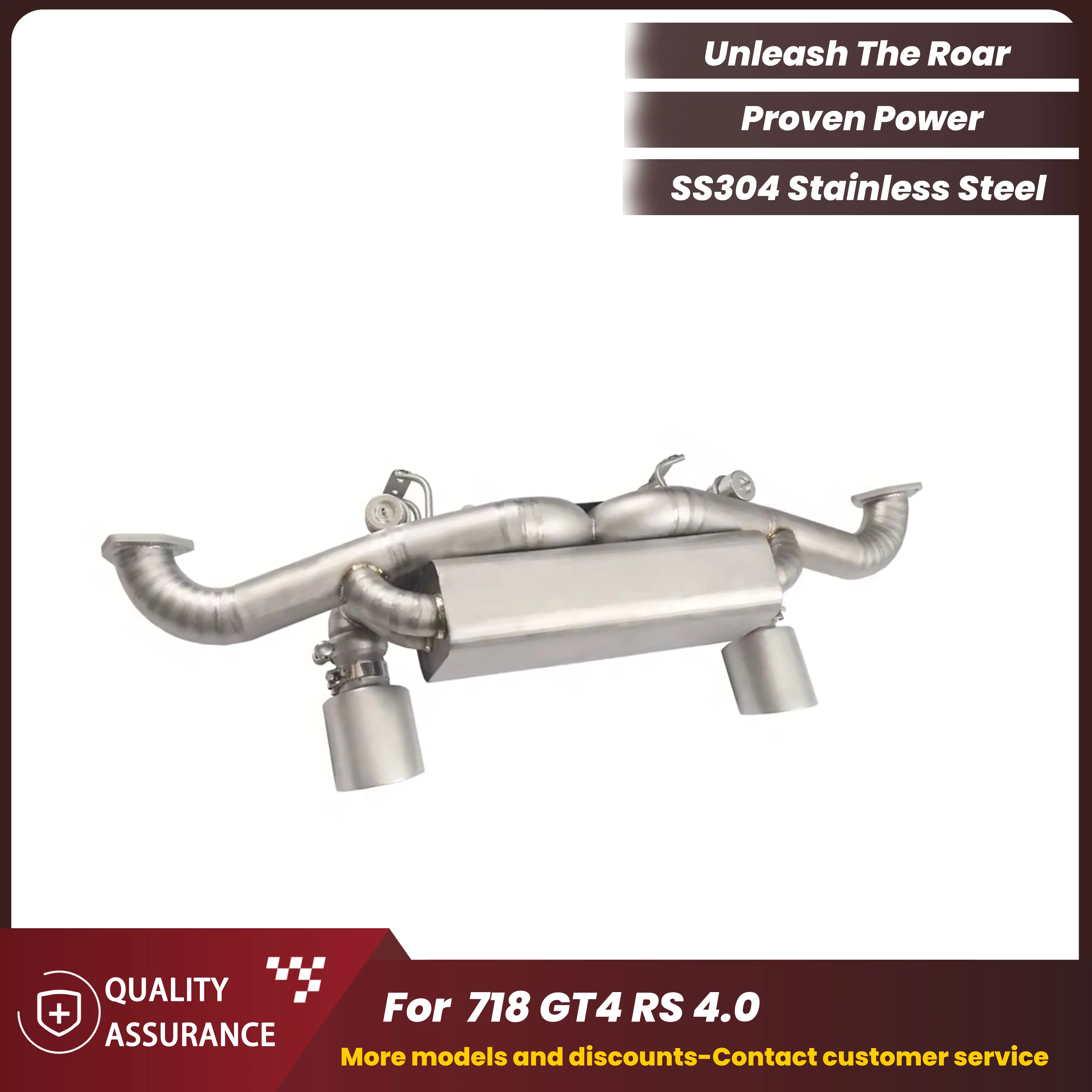 

Performance Upgrade Adjustable Valve ECCF Titanium Sandblasted Catback Exhaust for Porsche 718 GT4 RS 4.0L 2022+