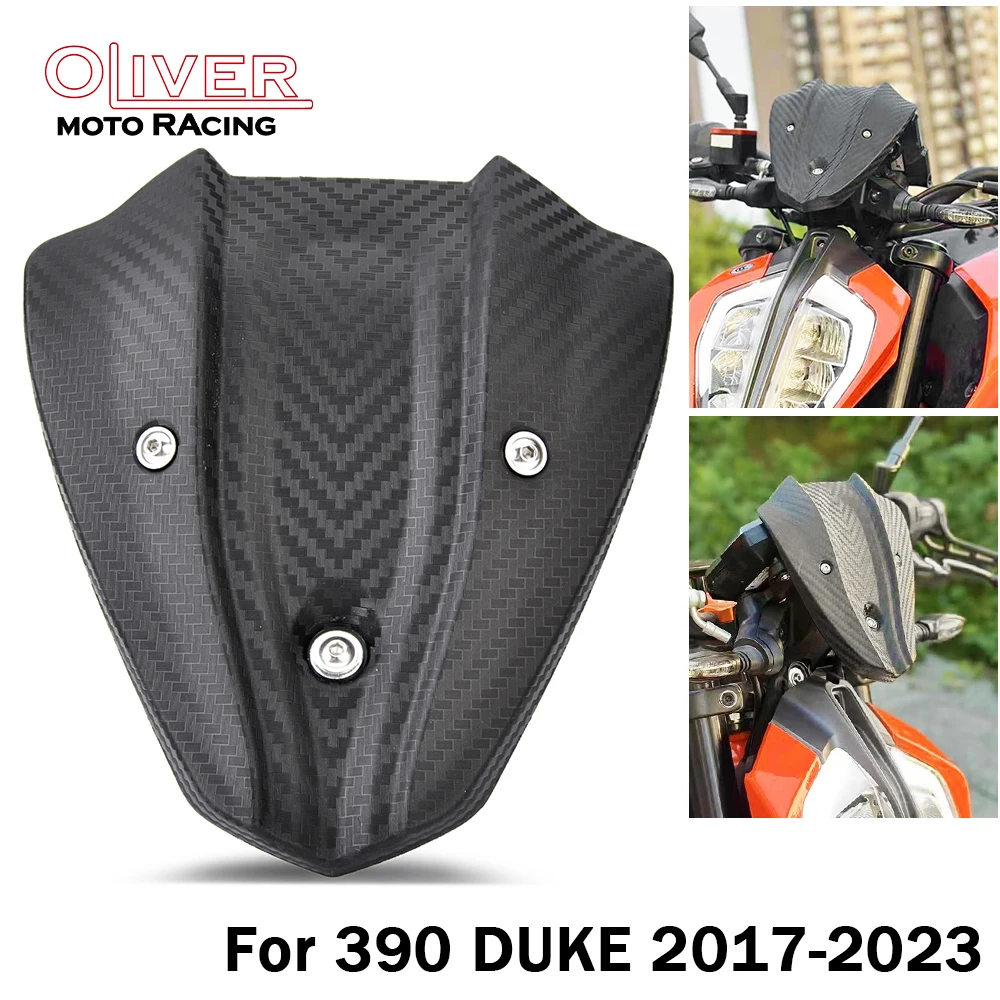 For KTM Duke 390 DUKE390 Windshield Windscreen Wind Deflector Motorcycle 2023 2022 2021 2020 2019 2018 2017
