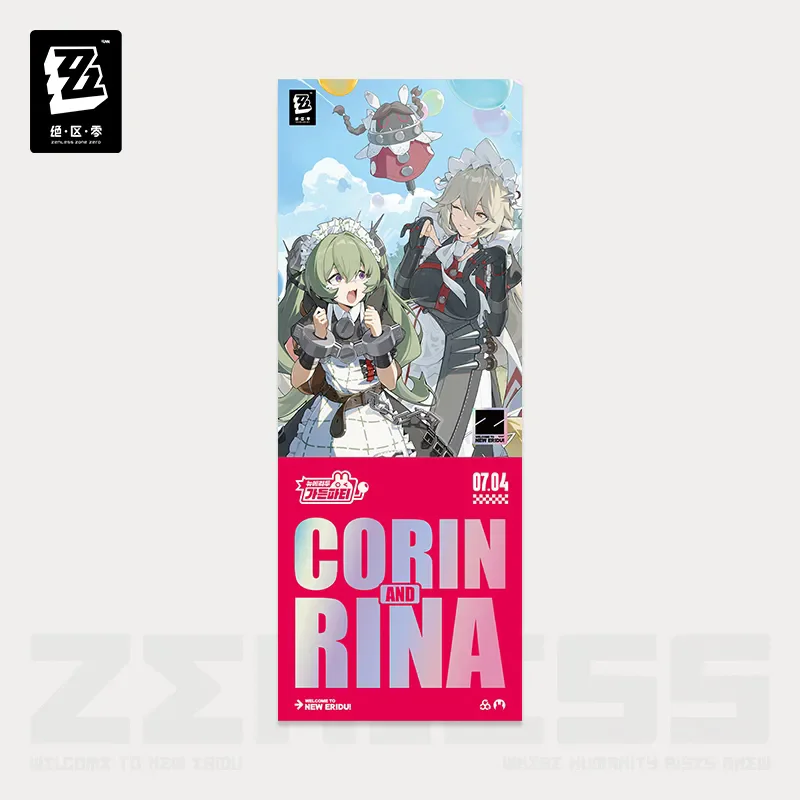 Official Original Anime Game Zenless Zone Zero New Ailidu Garden Party Series Laser ticket set Cosplay Desktop decorations Gift