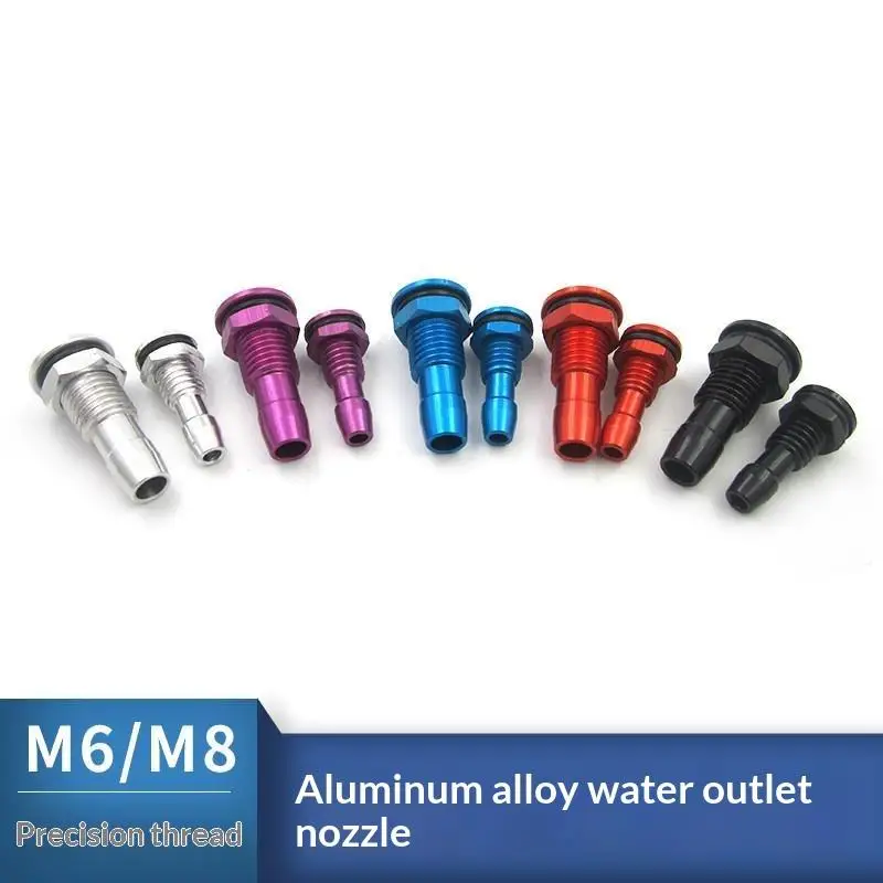 RC Boat Aluminum Water Cooling Nozzle M6 M8 Threaded Part Durable Replacement for RC Boat Modification