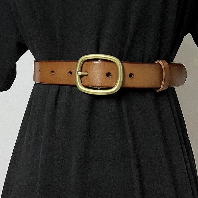 

Women's Fashion Genuine Leather Cummerbunds Female Dress Corsets Waistband Belts Decoration Narrow Belt TB1274