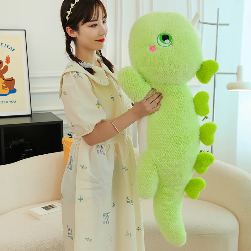 Huggable Plush Animals Stuffed Dinosaur Toy Kids Adorable Kawaii Doll Soft Lying Dino Pillow Green Pink Blue Children Boy Gift