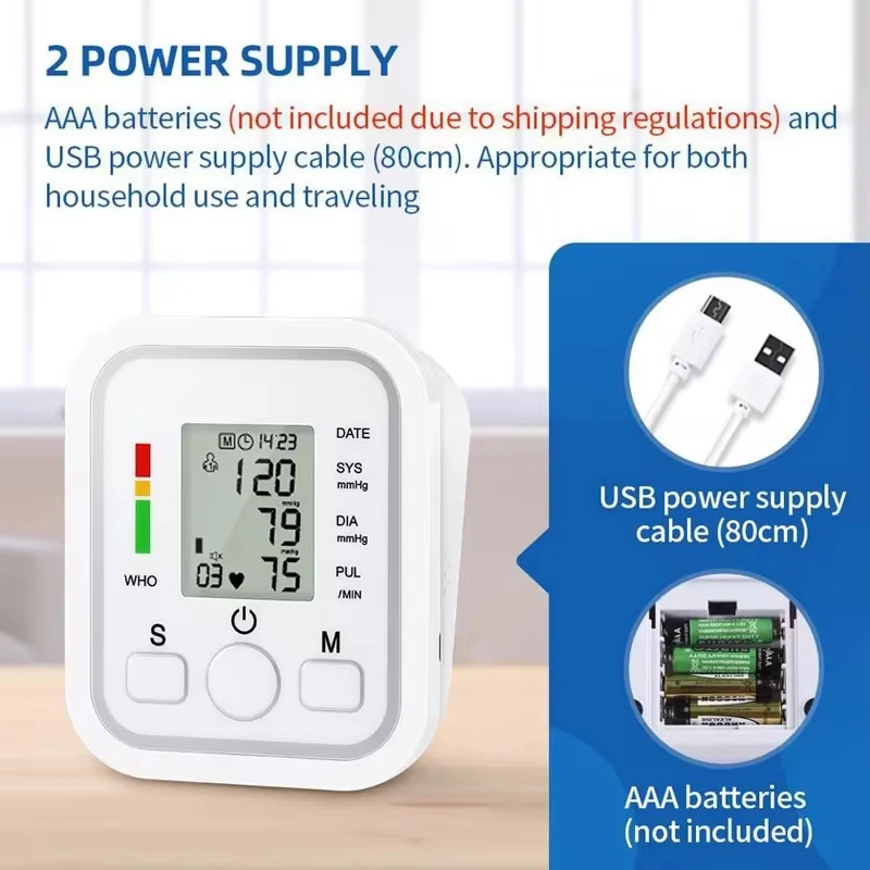 ABX Spanish Voice Digital Arm Blood Pressure Meter Medical Pressure Tonometer Tensiometer Baumanometer Pulse Sphygmomanometer