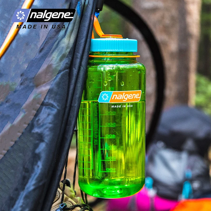 Imagem -03 - Nalgene-garrafa de Água Esportiva ao ar Livre Garrafa Plástica Portátil Boca Larga para Viagens Caminhadas Corrida Fitness 1000ml