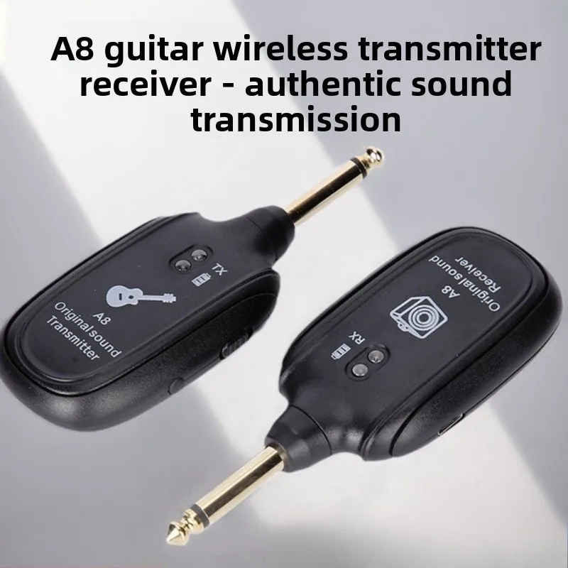 

1PC A8 Guitar Electric Blowpipe Wireless Transmitter Receiver Guitar Wireless Transmission System Musical Instrument Accessories