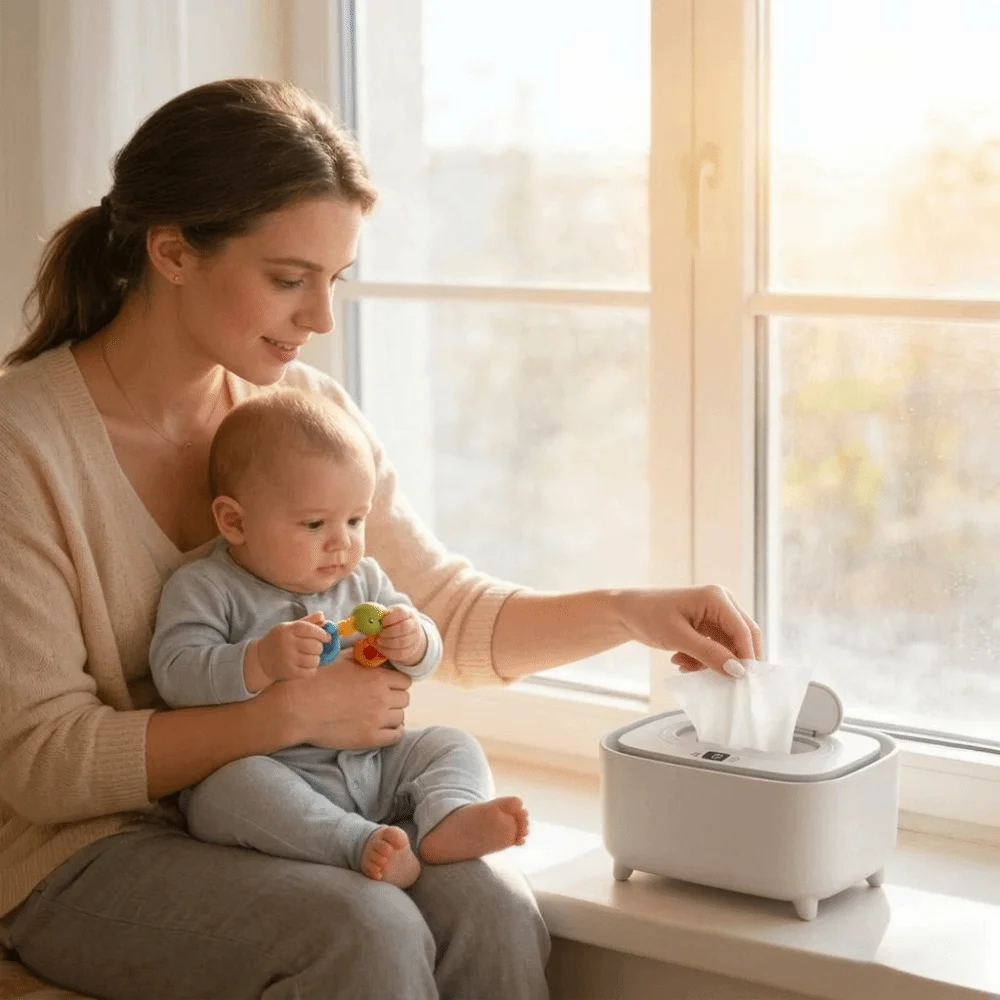 Adjustable Temperature Baby Wipes Warmer Portable Lightweight Wipes Heater Warmth Constant Temperature Wet Tissue Heating Box