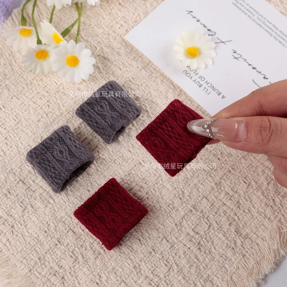 Calentadores de piernas de punto para muñecas pequeñas, de color liso, con diseño de punto trenzado, accesorios para disfrazar muñecas de peluche pequeñas.