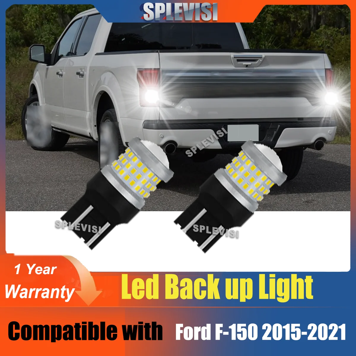 

2x 7440 7443 6000K White LED Back Up Reverse Lights IP68 DC 12V Replace For Ford F-150 2015-2021 2016 2017 2018 2019 2020 2021