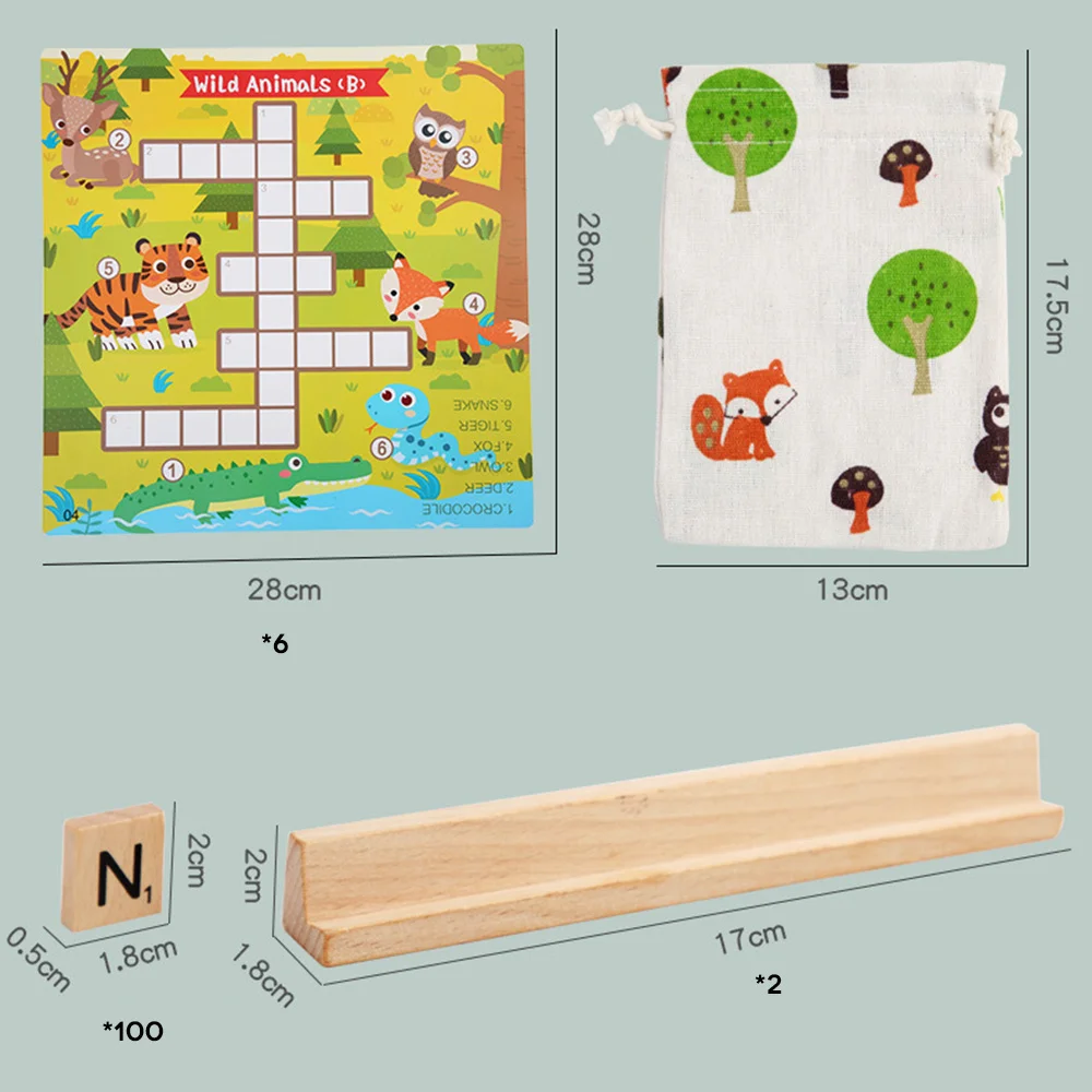 English Word Spelling Board Game Toy Kids Logic Exercise Toys For Children's Birthday