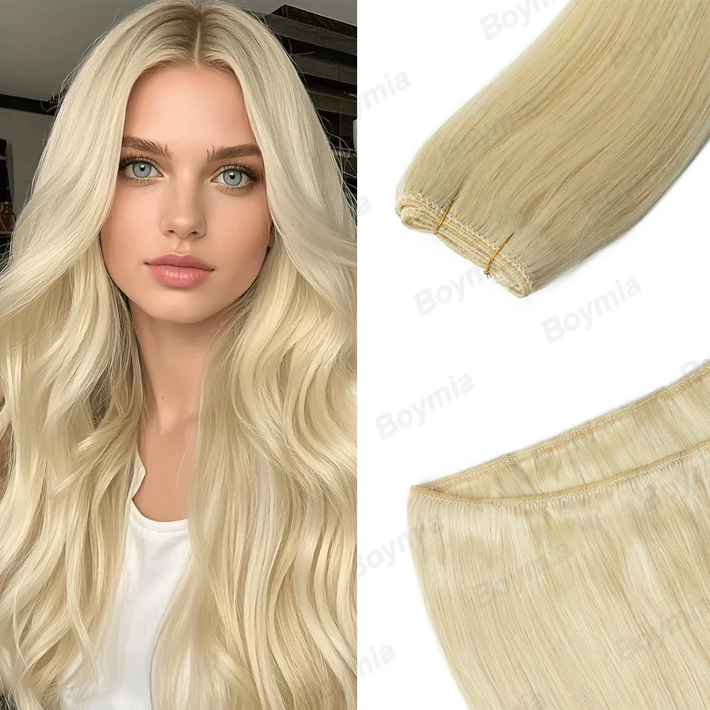 

Натуральные прямые волосы BOYMIA, 100% человеческие волосы, двойная прядь, пучки волос 12-24 дюйма, 50 г, для наращивания волос для женщин