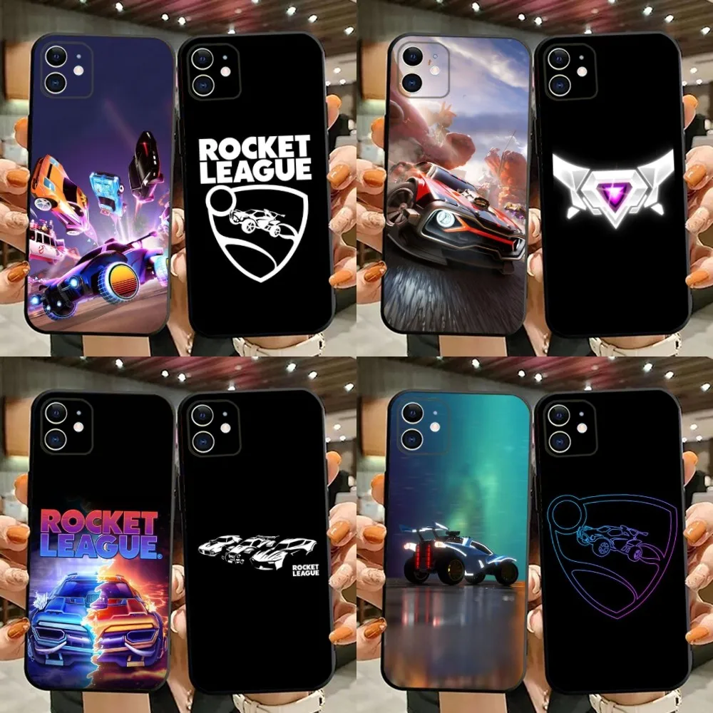 Etui na telefon R-Rocket L-League game do iPhone 15,14,13,12,11, Plus, Pro Max, XS, X, XR, SE, Mini, 8,7 Miękki silikonowy czarny pokrowiec