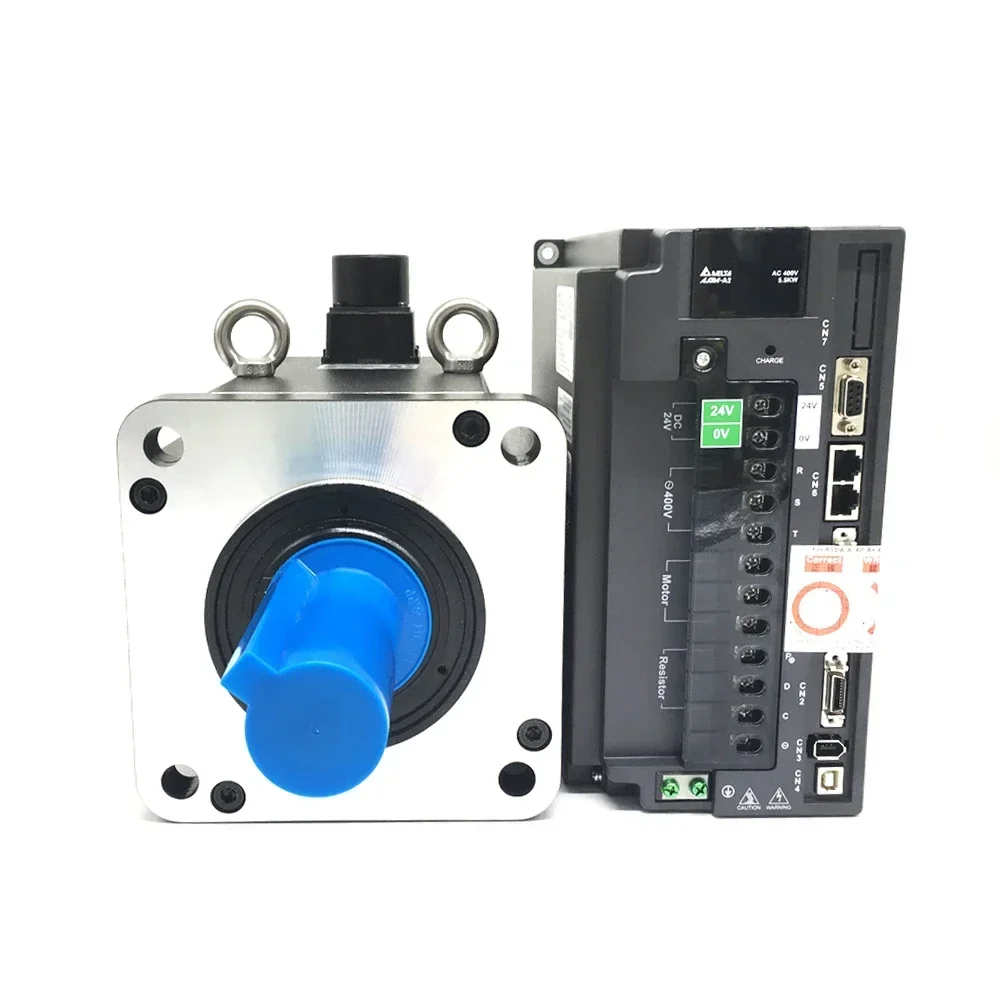 380 فولت/400 فولت محرك سيرفو يعمل بالتيار المتردد سائق عدة دلتا محرك معزز 1KW/1.5KW/2KW-7.5KW Canopen RS485 طقم سيرفو ASD-A2-1543-M + ECMA-K11315RS