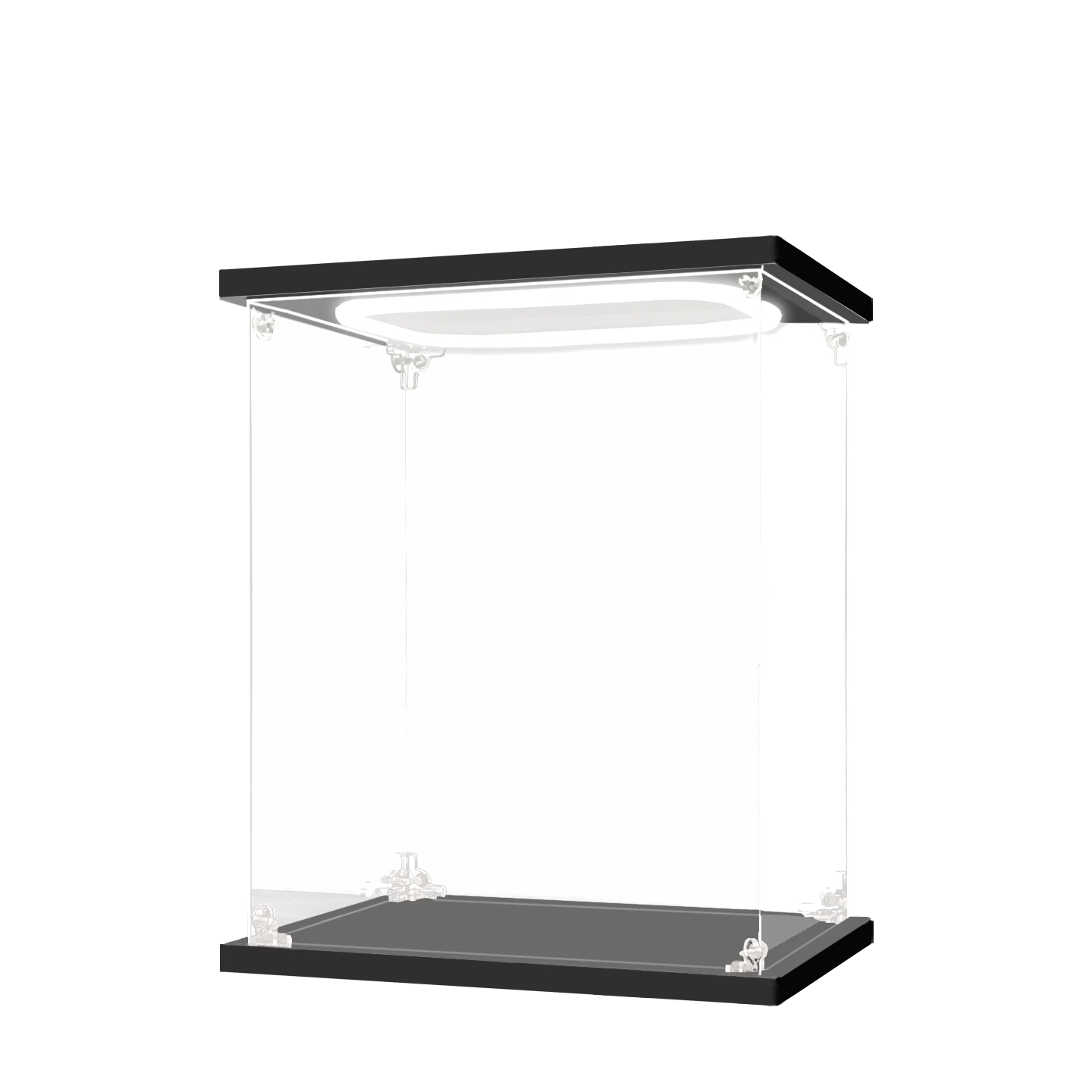 Acrylic Display Case for Gundam Figurine Building Blocks, Clear Open Close Door Showcase Cabinet Dustproof Storage Cover