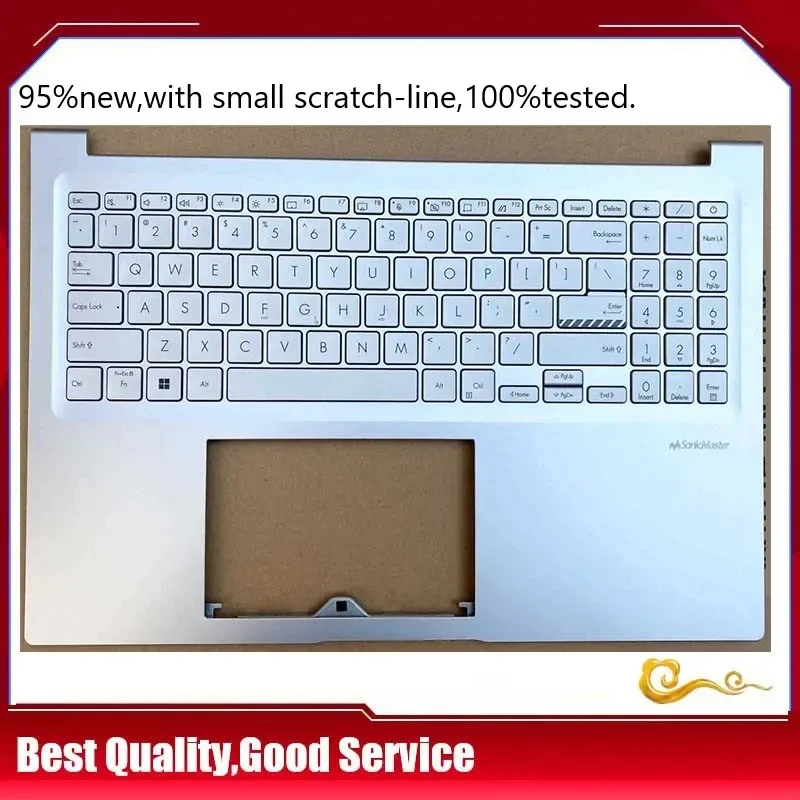 

YUEBEISHENG 95%New/Org For ASUS Vivobook 16 K16X M1603Q X1603Z X1603 M1603 Palmrest US keyboard Upper cover,Silver